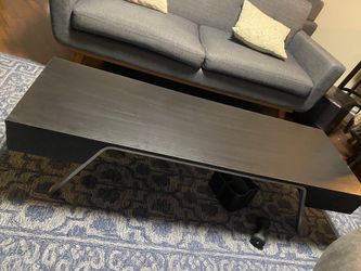 Coffee Table - Black Composite With Silver