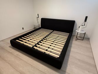 KING BED ROVE CONCEPTS OPHELIA BLACK BOUCLÉ