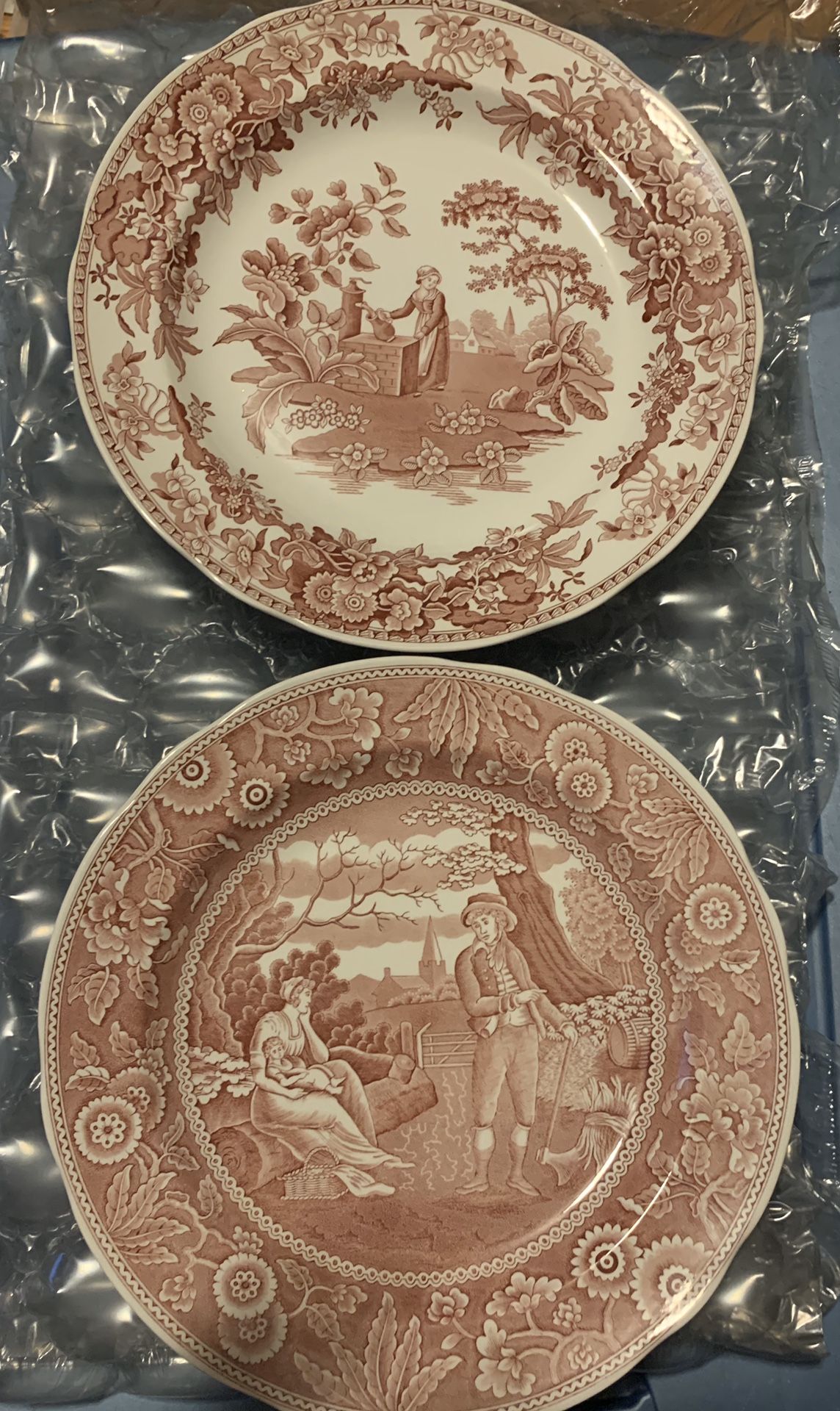 SPODE Archive Collection Georgian Series Set “Girl At Well” And “Woodman”