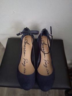 American Rag Cie Navy Blue Suede Heels