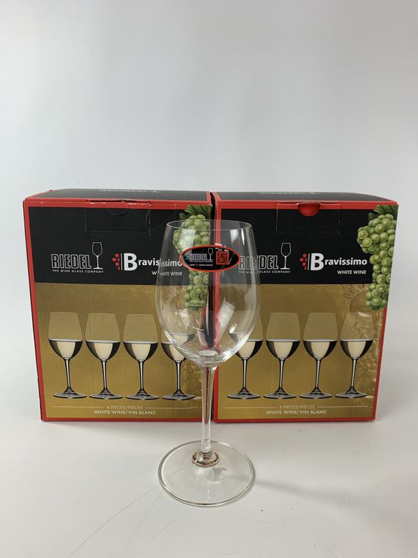 7 Riedel Bravissimo White Wine Glass Clear New For Sale In