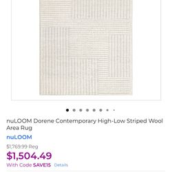 nuLOOM Dorene Contemporary High-Low Striped Wool Area Rug (10x14 FT)