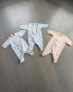 Gerber Baby Boy 3-Piece Bodysuits Footies, Newborn, 100% Cotton
