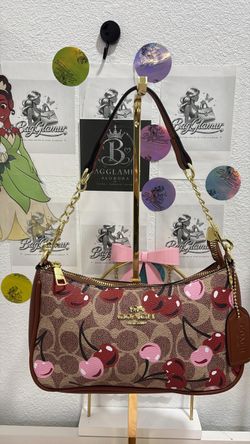 Coach Signature Cherry Print Shoulder Bag