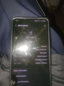 Samsung Galaxy S20 Ultra 5G Cracked Screen