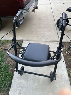 Black Rollator Walker with Seat
