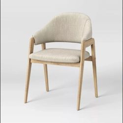 Dining Chairs "Westbury" w/ Cane Style Back, Walnut/Cream (Set of 2)- by Buylateral