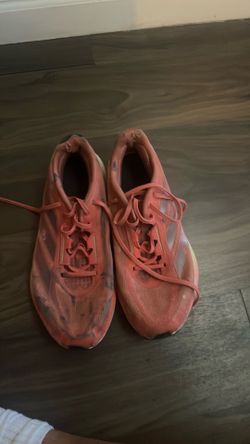 Pink running shoes