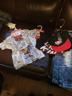 2T Jean's, Cap and Shirt Outfits For Boys