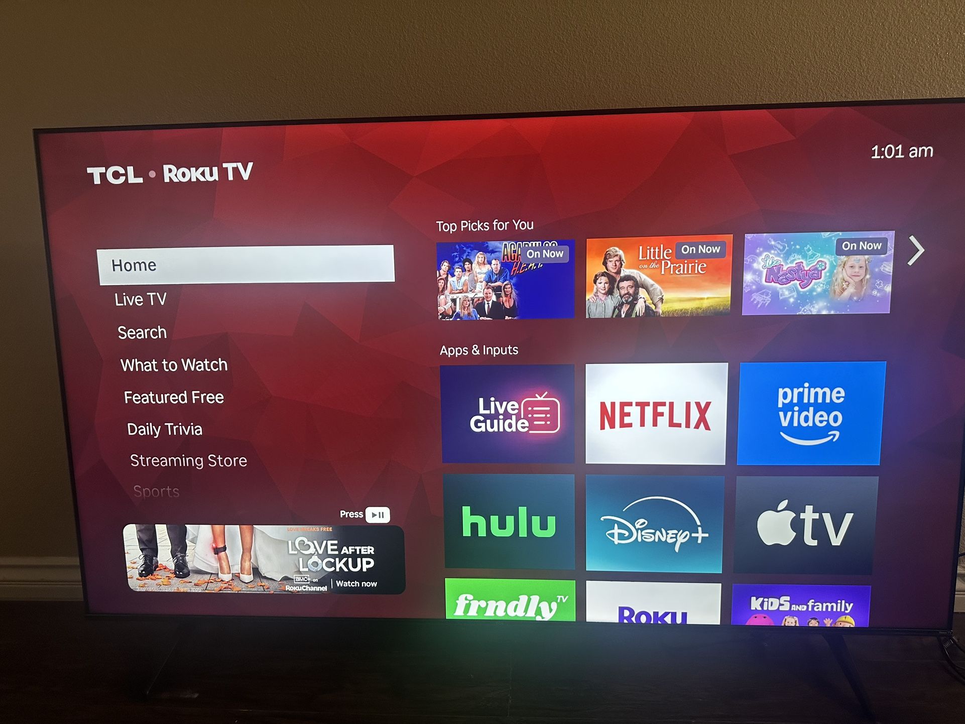 TCL 75inc Smart Tv