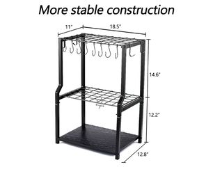 YueTong Garden Tool Organizer - Heavy Duty Metal Rack