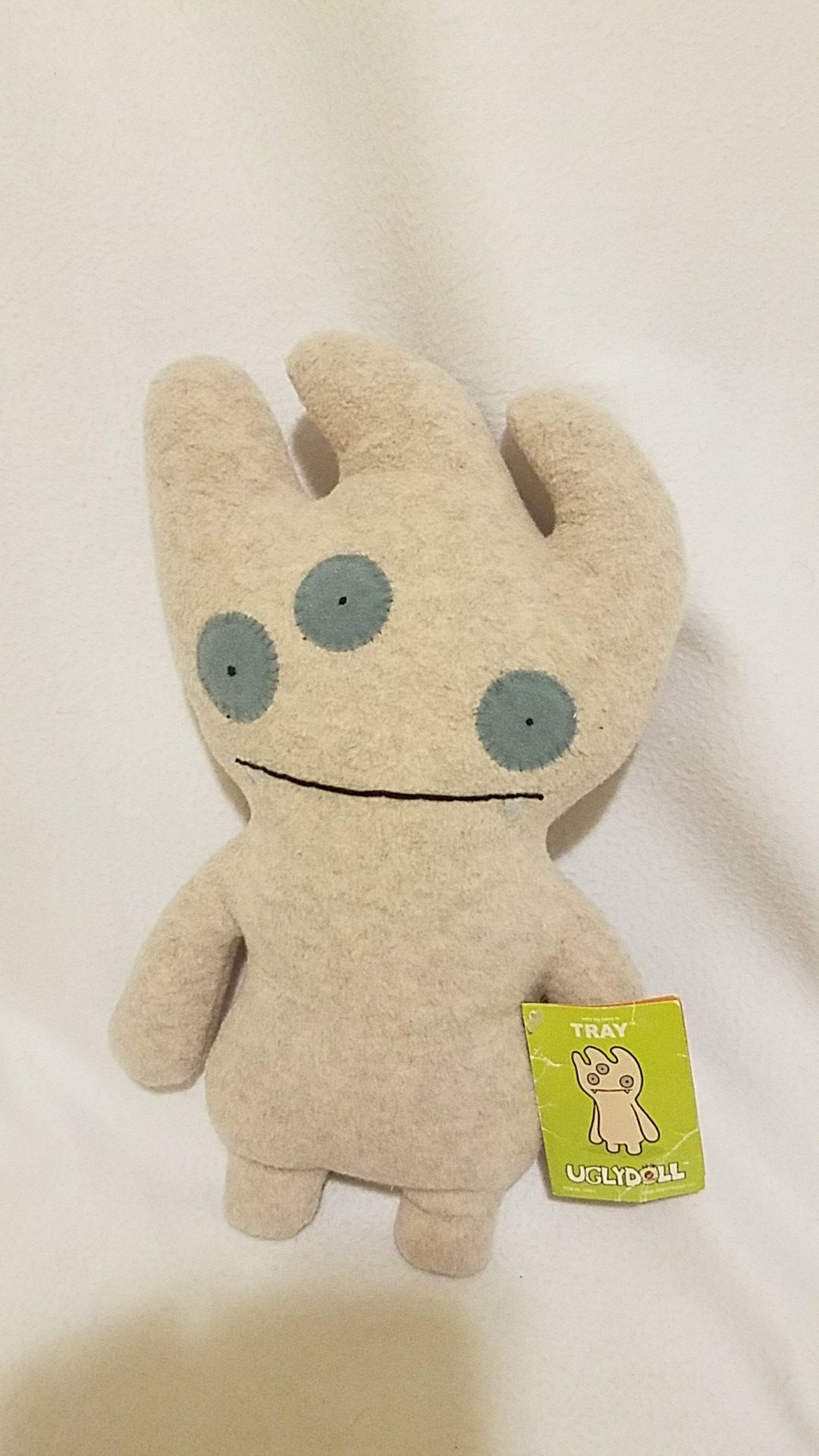 UGLYDOLL Tray 3 eyes mint green 13" tall plush monster