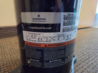 Brand New Copeland Scroll R-22 compressor