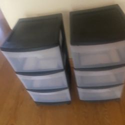 Set Of 2 Organizers On Wheels- 12 1/2”wide,14 1/2”depth ,25” High