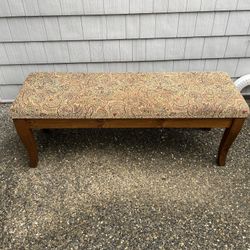 Padded Wood Bench