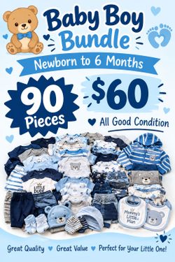 Huge baby boy lot 90 pieces