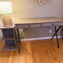 Writing Desk with Matching side Shelf