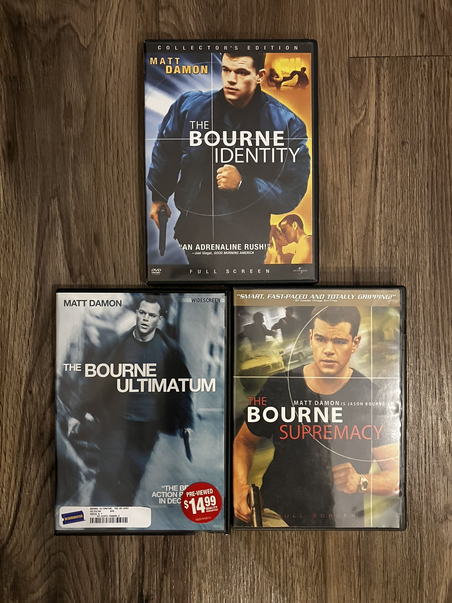 Matt Damon's Bourne Movies DVD Set