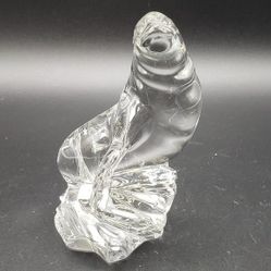 Princess House Wonders of the Wild Clear 24% Lead Crystal Seal Paperweight