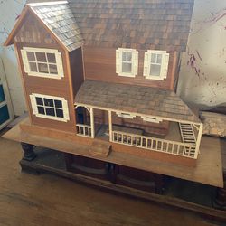 Antique wooden doll house