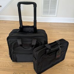 Tumi Laptop Bag On 2 Wheels. Like New. 