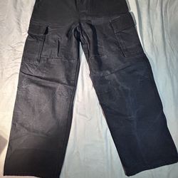 Black cargo jeans