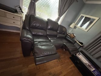 Electric Chocolate brown Leather Sofa Set