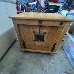 rustic antique wooden chest