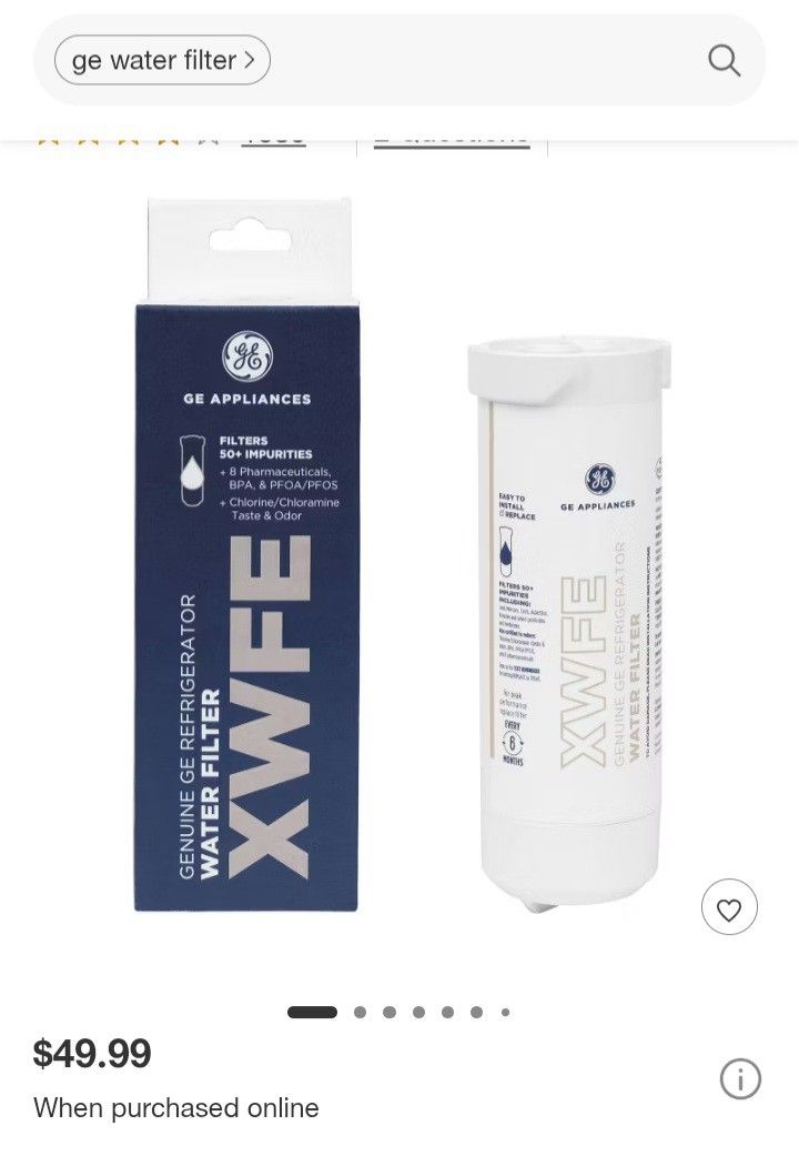 Replace Filter Refrigerator $20
