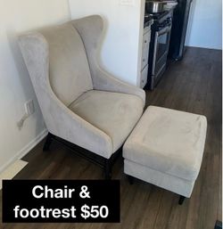 Chair and footrest