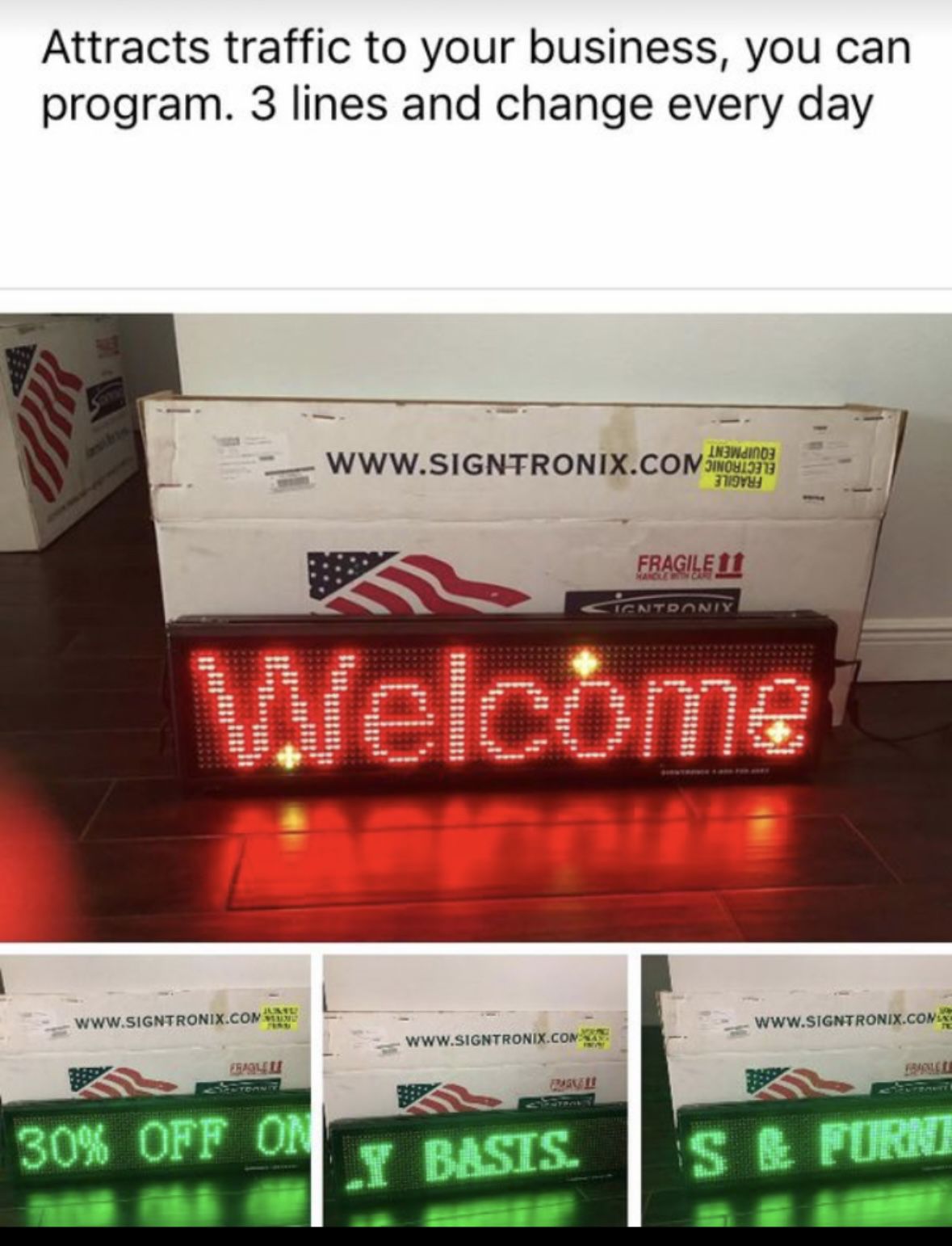 Signtronyx LED tricolor Sign 