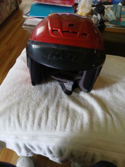 HJC motorcycle red helmet size m