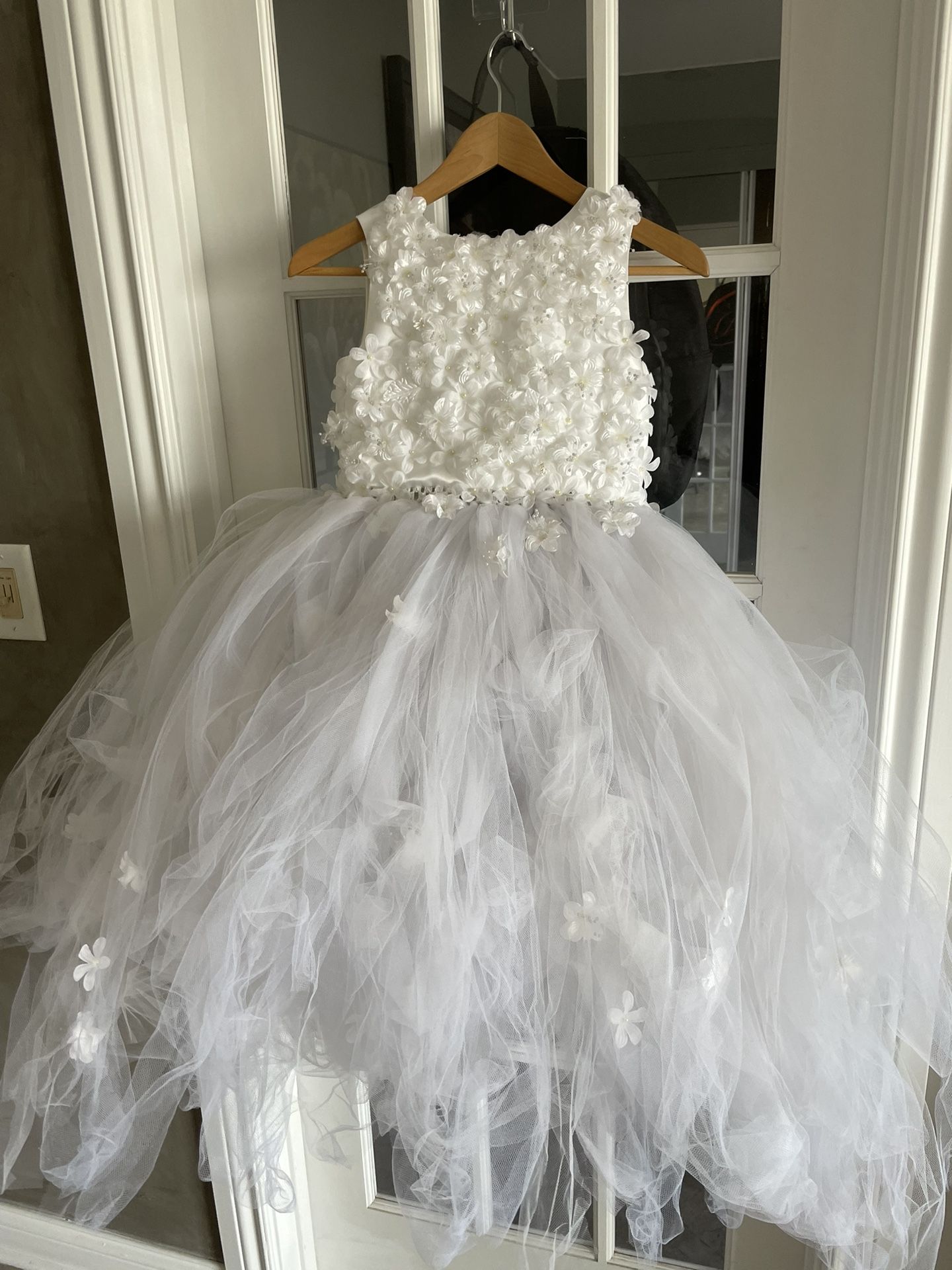 Beautiful White Dress For Flower Girl Or First Communion 