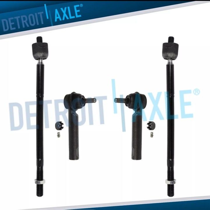 Front Inner and Outer Tie Rod End Links Kit for 2009-2019 Toyota Corolla, Matrix