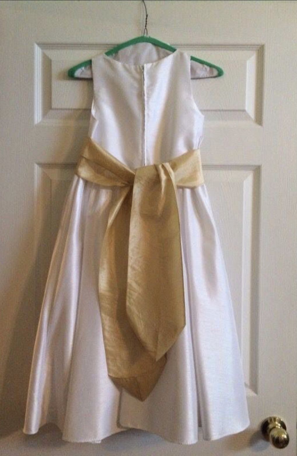 Girls White Flower Girl Bridal Dress - Size 14/16