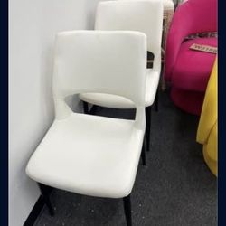 Assembled New Kitchen Chairs Set of 2, PU Leather Dining Chairs Modern Office Chair Wide Seat