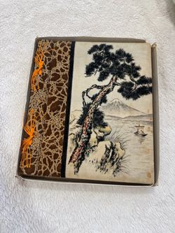 Vintage Japanese Embroidered Silk Photo Album