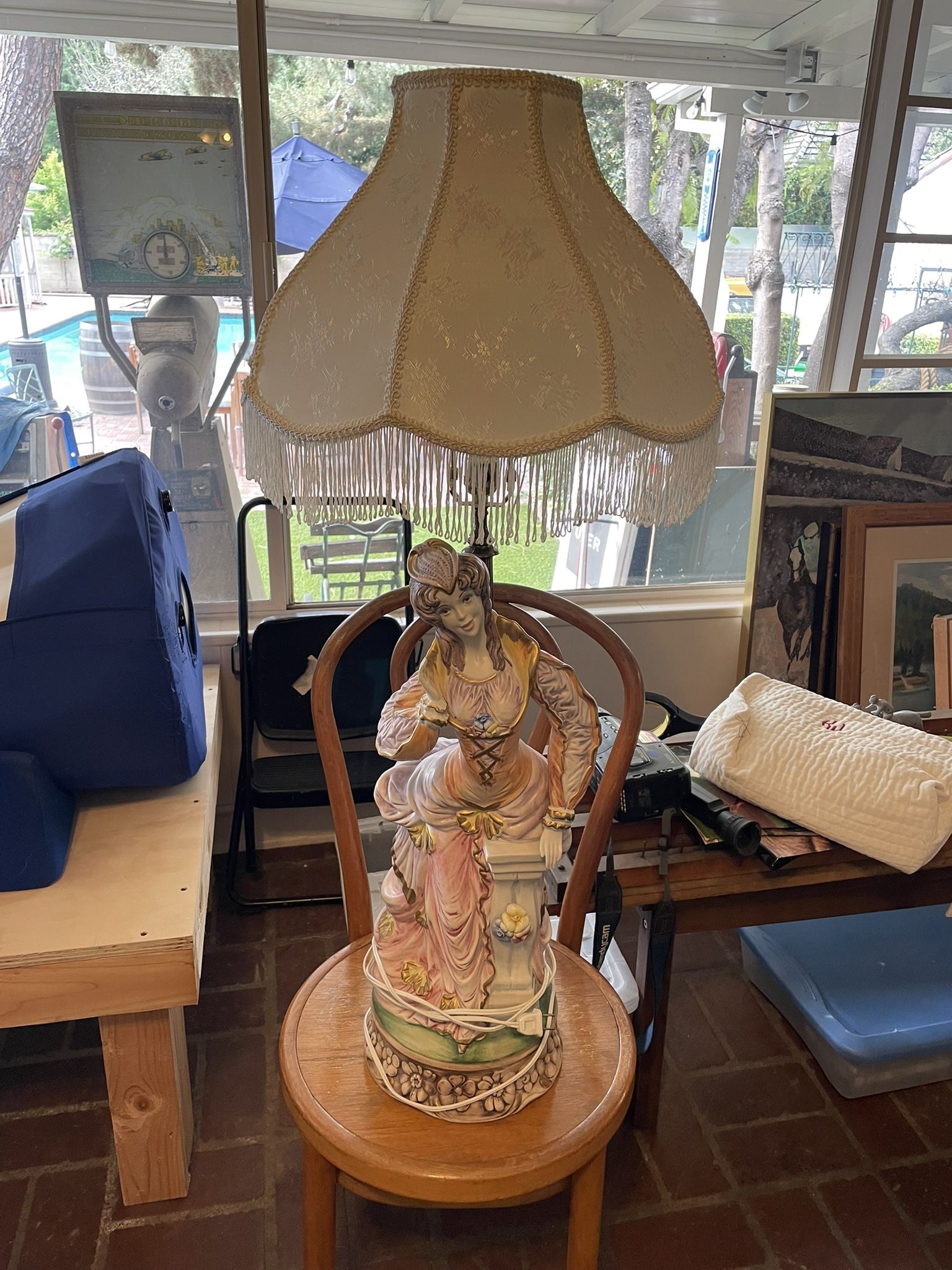 Vintage Capodimonte Porcelain Lamps