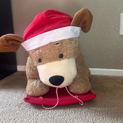Christmas Dog On Sled