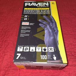 Raven 8mil black Nitrile Gloves