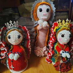 ✨ Handmade Crochet Virgin Mary Doll – Virgen de Guadalupe Style – By Norma Creations