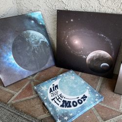 Space Canvas Decor 12”x12”