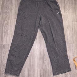 Nike Grey Joggers With Straight Legs 