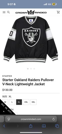Starter Las Vegas Raiders Pullover Men’s Jacket XL