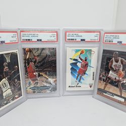 Michael Jordan 4 psa slabs