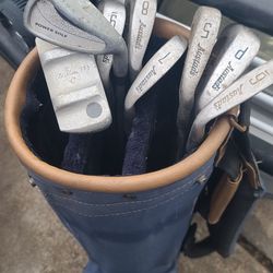 VINTAGE MIZUNO GOLF BAG AND CLUBS