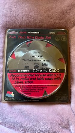 NEW Vintage Craftsman 7” Thin Rim Dado Blade Set 932176 | Made in USA | Unopened