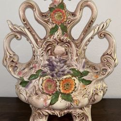 Italian Fine Porcelain Vase With Lid