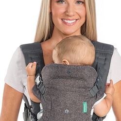 Infantino Flip 4-in-1 Convertible Baby Carrier, Adjustable, Ergonomic Babywearing, Registry Essential, Baby Carrier for Newborn 