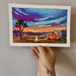 Original Arizona Horses Beach Desert Mountains Oil Paintings Brand New 